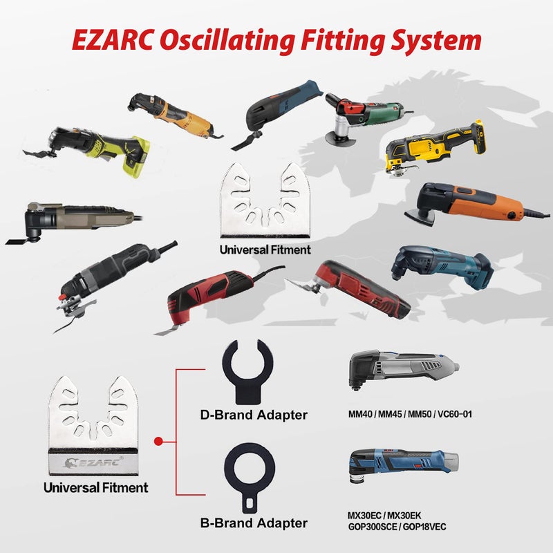 EZARC الماس تتأرجح شفرة فلوش قطع تتأرجح أداة متعددة شفرات المنشار لإزالة الجص تنظيف هاون DO34F 3-Pack - Image 5